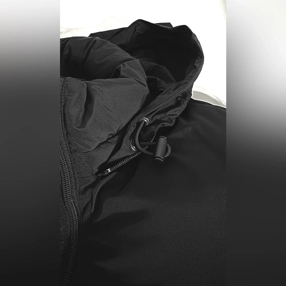NEW WITH TAGS BALENCIAGA C SHAPED PUFFER Logo Black Sz 34 Curved Hem Jacket - Picture 8 of 14
